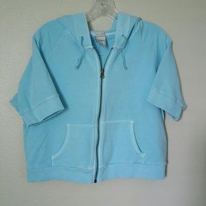 Old Navy tiny fit/stretch blue hoodie sz XL